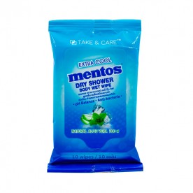 MENTOS DRY SHOWER BODY WET WIPE (10 sheets)